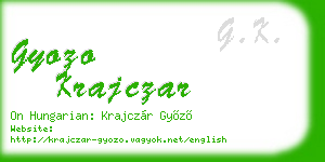 gyozo krajczar business card